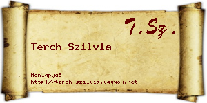 Terch Szilvia névjegykártya